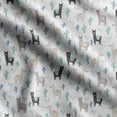 thumbnail image 1 of Soimoi Llama Alpaca Print,Cotton Cambric, Quilting Fabric Sold by The Yard 42 Inch Wide, Medium Weight Cotton Fabric, SewingSupplies, Pear Green, 1 of 5