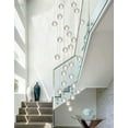thumbnail image 4 of 26 Lights Mini Chandelier Flush Mount High Ceiling Chandeliers for Living Stairwell Pendant Light Fixtures Crystal Bubble Lights Raindrop Modern Foyer Chandelier Lighting,LED Bulbs Included, 4 of 5