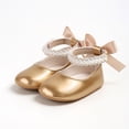 thumbnail image 4 of Quealent Baby Shoes Mary Jane Flats Non Slip Soft Sole Toddler Sneakers First Walkers Party Christmas Dress Shoes Gold for Size 11, 4 of 7