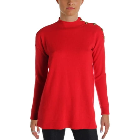 - Lauren Ralph Lauren Womens Cashmere Mock Neck Pullover Sweater
