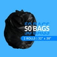 thumbnail image 2 of SuperValue 33 Gallon Trash Bags | 50 Count | Made in USA | Heavy Duty | Black Multi-Use Garbage Bags, 2 of 7