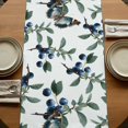 thumbnail image 5 of Table Runners 70 Inches Long Dress Scarves, Blueberry Spring Leaves Farmhouse Coffee/Dining/Kitchen Table Decor, Holiday Table Runner, Farmhouse Botanical Branches 13x70 Inch, 5 of 9