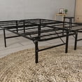 thumbnail image 7 of King Size metal platform bed frame no box spring black for master bedroom, 7 of 7