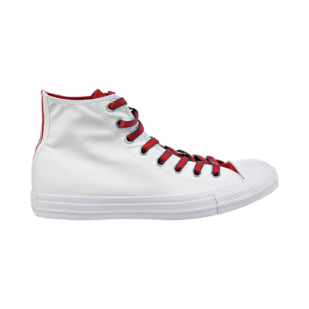 converse red and white high tops