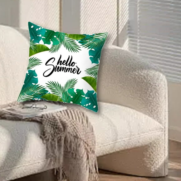 olkpmnmk Clearance Sale!Pillow Covers,Green Botanical Jungle Collect Design Pillowcase Sofa Cushion Tropical Rainforests Leaf Decorative Throw Pillow Case Cushion Cover Home Sofa Decor Fle,Room Decor
