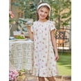 thumbnail image 6 of Arshiner Girls Nightgowns Sleepwear Short Sleeve Victorian Pajama Dress Soft Princess Sleepshirt, 6 of 6