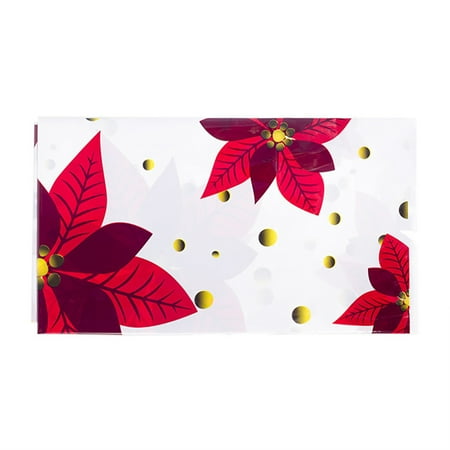 

Disposable Tablecloth Creative PVC Christmas Print Tablecloth Table Party Decor