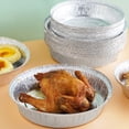 thumbnail image 3 of Homelife 10Pcs 6/7/8 Inches Aluminum Foil Pan Waterproof Oilproof Non Stick Kitchen Disposable Tinfoil Baking Pan Egg Tart Mold Daily Use, 3 of 13