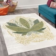 thumbnail image 2 of Lotus Decorative Rug, Flower Bloom Ornaments Exotic Petals Oriental Traditional Boho Design, Quality Carpet for Bedroom Dorm and Living Room, 6 Sizes, Khaki White, by Ambesonne, 2 of 4