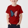 thumbnail image 2 of FAVIPT Girl 4th of July Shirt 250 Years Boys and Girls American Flag Shirts Red White Blue Tshirt Independence Day Tee Red,9-10Years, 2 of 6