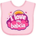 thumbnail image 3 of Inktastic I Love My Babcia Girls Girls Baby Bib, 3 of 4