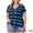 Blue, variant on Women's Plus Size V Neck Short Sleeve Tie Dye Tunic Top 1X Blue