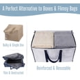 thumbnail image 5 of VENO 2 Pack XL Heavy Duty Foldable Christmas Storage Bins W/Lids Packing Moving Storage Zipper Bag W/ Reinforced Structure Alternative to Moving Box (Clear), 5 of 8
