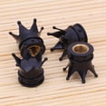 thumbnail image 4 of Tapa De Válvula 4 tapas de vástago de válvula de aire de neumático de coche estilo corona universal (negro), 4 of 8