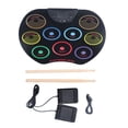 thumbnail image 2 of Electronic Drum Set Play Roll Up Drum Pad Pedals Drum Sticks for Kids Children, 2 of 15