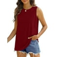 thumbnail image 5 of UVN Tank Tops for Women Summer Sleeveless Eyelet Blouse Casual Crew Neck Basic Tees, 5 of 9