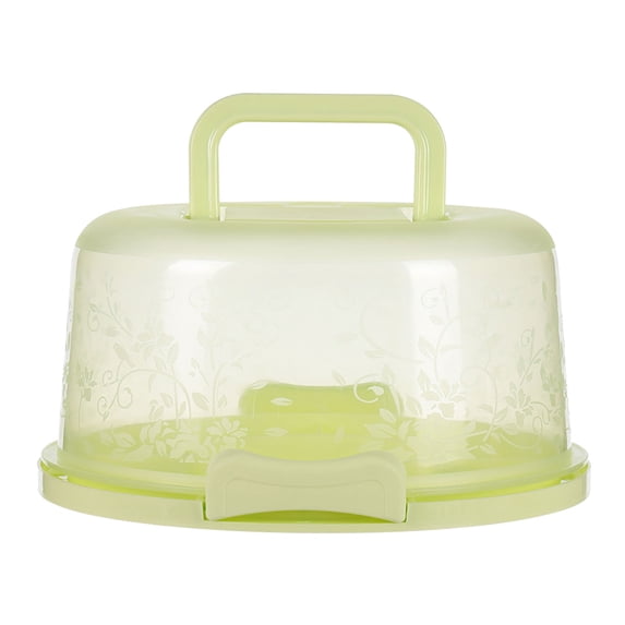 Cupcake Carrier and Cake Keeper with Lid, Rectangle Pie Carrier,Portable Round Cake Carrier with Handle Container for Bundt Cake Pie Cheesecake