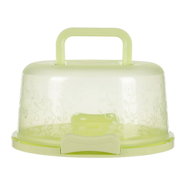 Piwvid Round Cake Carrier Portable Cake Box Cake and Cupcake Cake Holder Container for Cake Pie Box Comes with Handle, Container Holds Pies