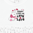 thumbnail image 4 of Inktastic Grammy Loves Me Lots and Lots Cute Elephant Girls Baby Dress, 4 of 5