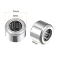 thumbnail image 2 of HK081410 Drawn Cup Needle Roller Bearings, Open End, 8mm I.D., 14mm OD, 10mm Width 4pcs, 2 of 5