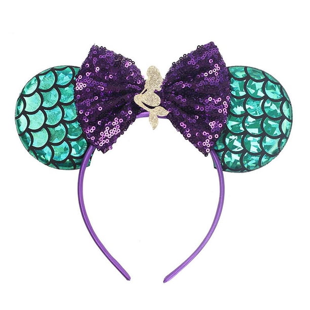 Vestido de princesa Ariel de La Sirenita de Disney, vestido de encaje con lazo para niñas, disfraces de Cosplay, Vestido de Halloween para niños, fiesta de cumpleaños, vestidos de noche, 9-10T Gao Jinjia LED