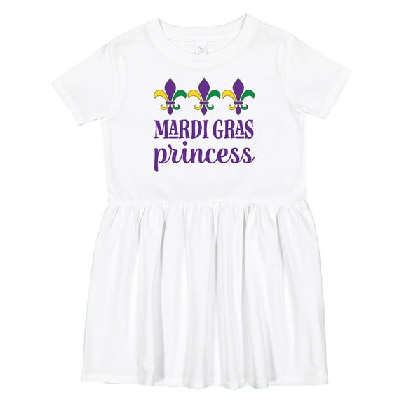 Inktastic Mardi Gras Princess Girls Toddler Dress