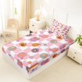 thumbnail image 4 of Feelyou Boho Pumpkin Daisy Twin Sheets, Hippie Buffalo Plaid Bedding, 3-Piece, 1 Flat Sheet, 1 Fitted Sheet and 1 Pillowcase, 4 of 5