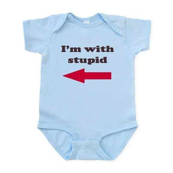 CafePress - I'm With Stupid Infant Bodysuit - Baby Light Bodysuit, Size Newborn - 24 Months