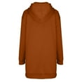 thumbnail image 4 of qolati Hoodies for Women Oversized Long Sleeve Solid Lightweight Pullover Sweater Tops Mini Dresses 2024 Fall Clothes Casual Fleece Lined Y2k Sweatshirts A-Line Tshirts Dress with Pockets, 4 of 5