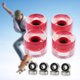 thumbnail image 2 of Paquete de 4 ruedas de patineta iluminadas de alta resistencia. rojo, 2 of 7