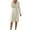 Beige, variant on Womens Long Sleeve Shirt Dress Solid Color Linen Cotton Blend Button Down Dress with Belt Turn Down Collar Fall Spring office Work Dress Casual Chic