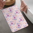 thumbnail image 2 of Pioneer Flower Floral Print Pattern Bathroom Rugs Mat, Non Slip Microfiber Bathroom Rug with Rubber Backing, Soft Mats for Bathroom Floor Tub Shower, 20"x32", 2 of 5