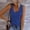 *Blue, variant on ClodeEU Women's Ribbed Knit Scoop Neck Sleeveless Tank Top ,Casual Basic Fitted Solid Color Cami Top Army Green,Womens Plus XXL