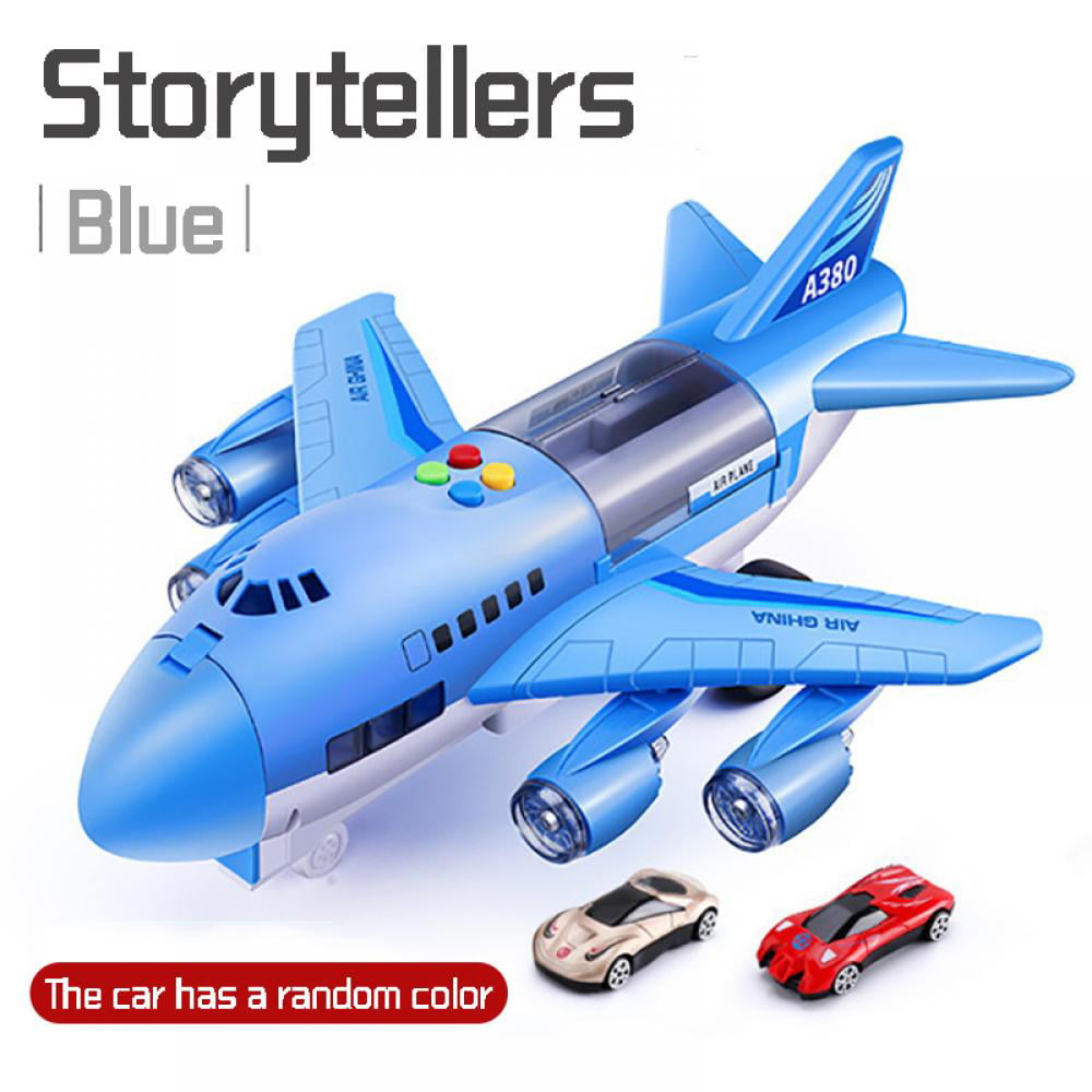 Kids Toys Simulation Track Inertia Airplane Music Story Light Plane Diecasts 