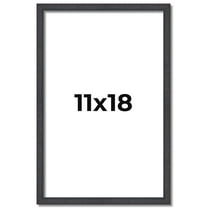 11x18 Rustic Brown Real Wood Picture Frame Width 0.75 inches | Interior Frame Depth 0.5 inches |