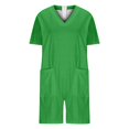 thumbnail image 5 of hotojiny Womens Plus Size Rompers Casual Short Sleeve Baggy Wide Leg Short Jumpsuits Lounge Summer Beach Romper with Pockets, 5 of 5