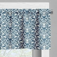 thumbnail image 5 of Ambesonne Floral Valance & Curtain, Antique Damask Curvy Art, 55"x36", Blue White, 5 of 6