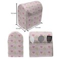 thumbnail image 5 of Cartoon Lounger Chair Bag, Love Themed Valentines Inspired with Giant Hearts Checkered Pattern, High Capacity Storage with Handle Container, Lounger Size, Pink Olive Green, by Ambesonne, 5 of 5