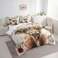 thumbnail image 3 of Castle Fairy Farmhouse Highland Cow 7-Piece Full Bedding Set for Female Men Women, 3 of 8