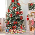 thumbnail image 4 of FMSHPON Easter Tree Skirt Colorful Eggs Bunny Xmas Christmas Tree Skirt Stand Mat for Holiday Party Decoration Indoor Outdoor 48 inches, 4 of 6