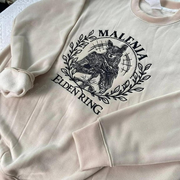 Malenia Embroidered Sweatshirt, Elden Ring, Embroidered, Unisex Sweatshirt-LINHKHA