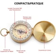 thumbnail image 3 of Juego de 3 piezas: brújula de bolsillo G50 /1; silbato común (más círculo pequeño) /1; color KC - Juego de 3 piezas (cadena de 4 eslabones) /1 pieza, 3 of 5