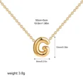 thumbnail image 2 of HIJONES Women's Stainless Steel Dainty Bubble Initials A-Z Alphabet Necklace Simple Classic Collarbone Chain Pendant Birthday Jewelry Gift Gold Letter G, 2 of 6
