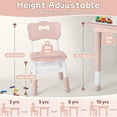 thumbnail image 2 of Toddler Table and Chair Set, Height Adjustable-Upgrade Kids Table and 4 Chairs for Ages 3-8, Multi-Activity Toddler Play Table with Graffiti Desktop for Home/Daycare (4Chairs Pink), 2 of 7