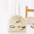 thumbnail image 4 of Fiambrera Monstrate para mujer bolsa con asa contenedor de comida escolar reutilizable Cordón Blanco, 4 of 6