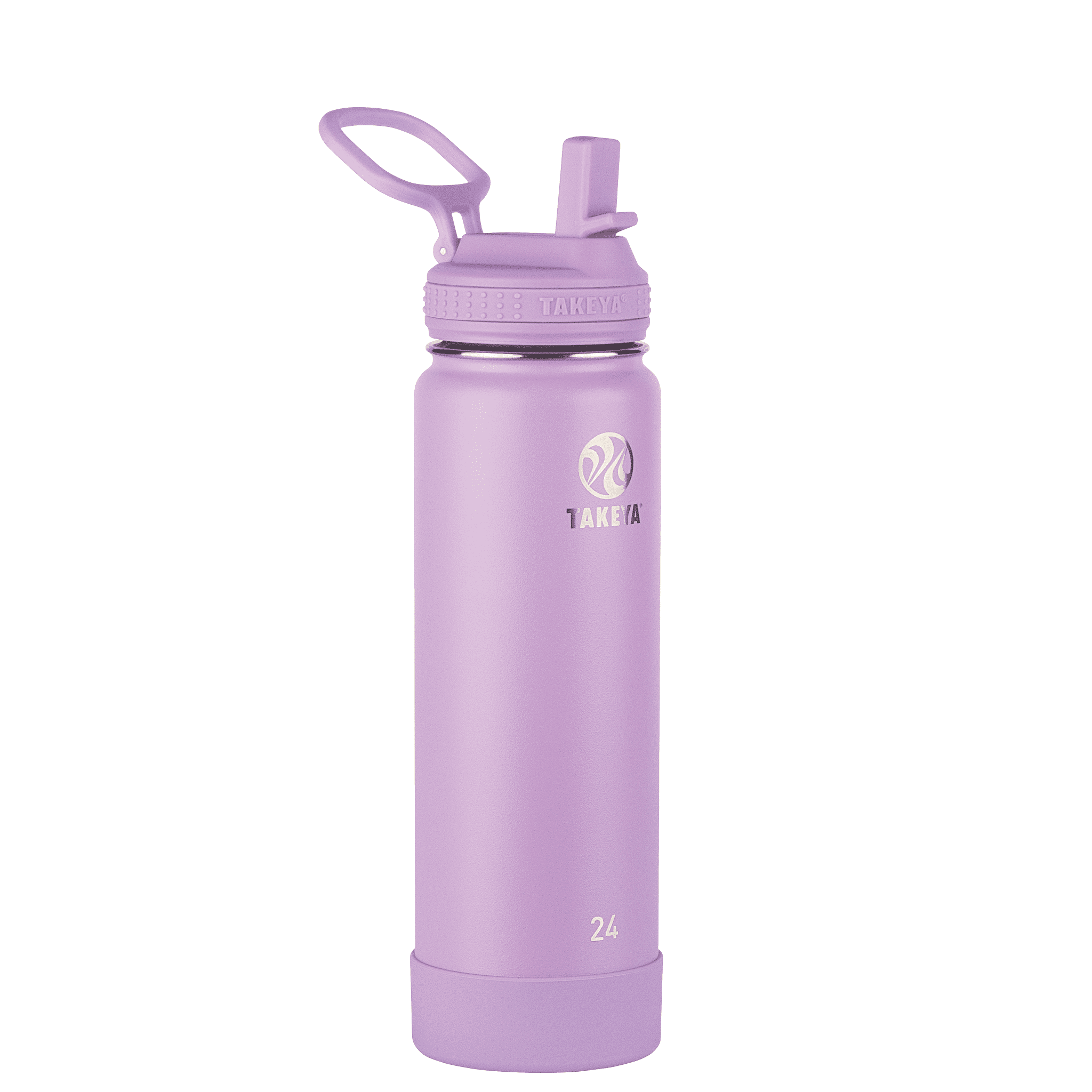 Takeya Actives Stainless Steel Water Bottle w/Straw lid, 24oz Lilac Stainless Steel Water Bottle With Straw Walmart