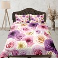 thumbnail image 1 of Rosas Rosas Juego de Funda Nórdica Colorido Colcha, Floral Girly Dormitorio Ropa de cama, 1 of 4