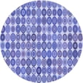thumbnail image 1 of Ahgly Company Indoor Round Patterned Jeans Blue Area Rugs, 4' Round, 1 of 6