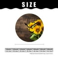 thumbnail image 2 of 10 Inch Wall Clock Battery Operated Silent Clock Decorative for Office, Kitchen, Outdoor, Living Room，Bouquet of Sunflowers on A Dark Wooden Lovely, 2 of 4