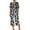Gray, variant on Patlollav Womens Print Short Sleeve Sleepshirt And Pants Sets Loungewear Pajamas With Pockets